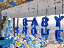 Dekoracja balonowa na Baby Shower.