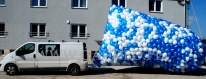 Balony przygotowane do wypuszczenia przez Gaudeo Dekoracje.