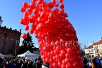 Balony wypuszczane z siatki.