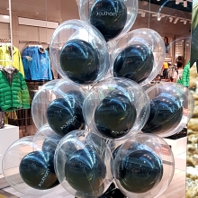 Balony Bubbles z balonem reklamowym w środku.